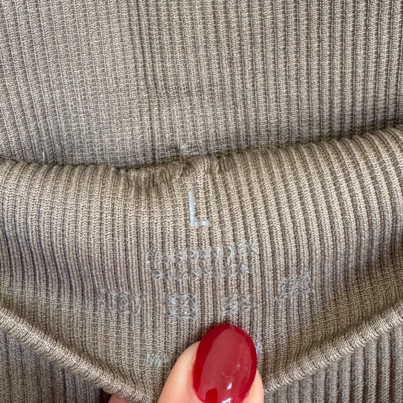 Taupe Limitless Ribbed Seamless Halter Bra Size Large - Picture 5 of 5